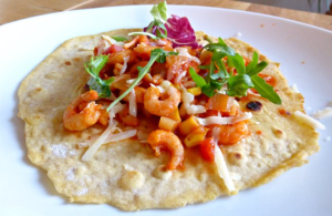 Homemade Tortillas with a Spicy Prawn Filling