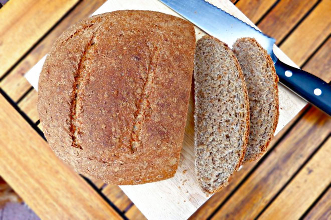 Rustic Crusty Wholemeal and Rye Bread (made from scratch)