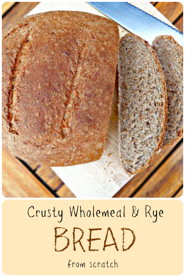 Rustic Crusty Wholemeal and Rye Bread (made from scratch)