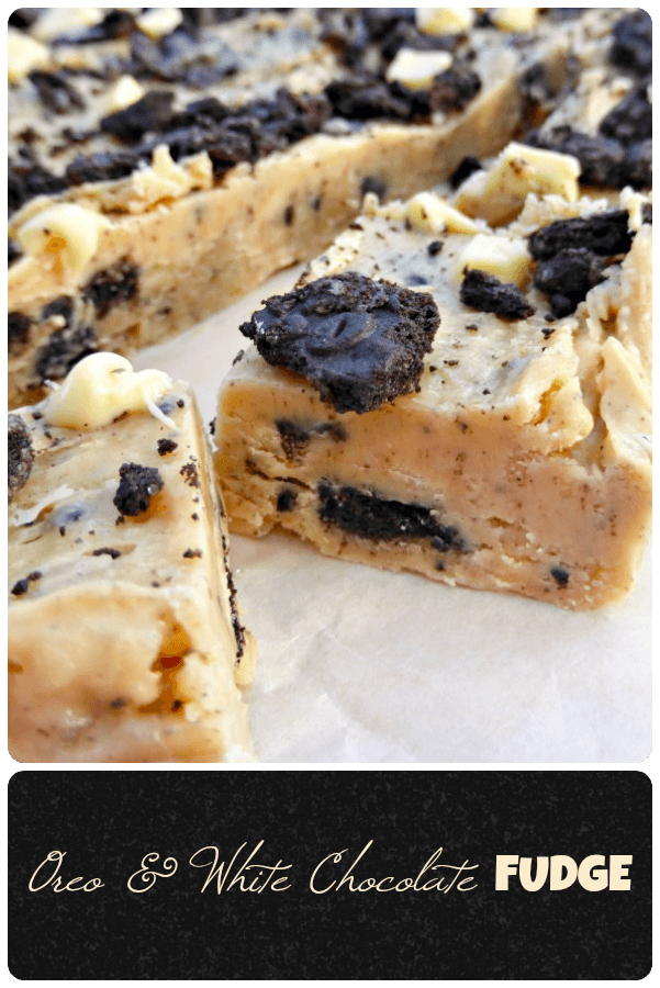 Simple Homemade Oreo White Chocolate Fudge 