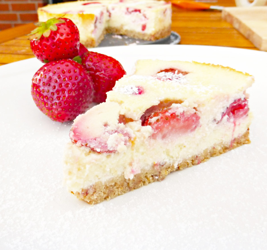 Lighter Strawberry Cottage Cheese And Greek Yoghurt Cheesecake