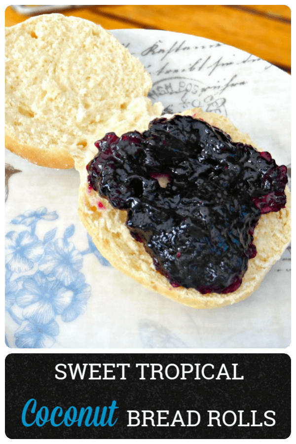 Homemade Sweet Tropical Coconut Bread Rolls