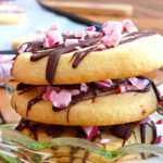 Christmas Butter Cookies with Candy Cane and Dark Chocolate