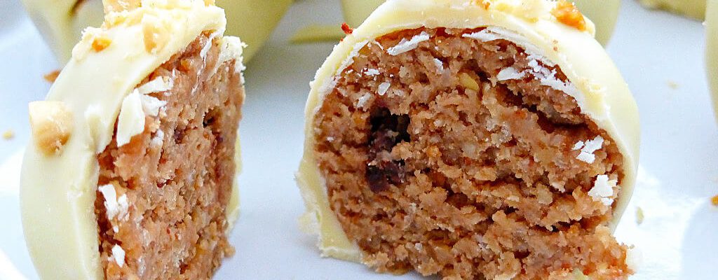 Peanut Butter and White Chocolate Cake Truffles