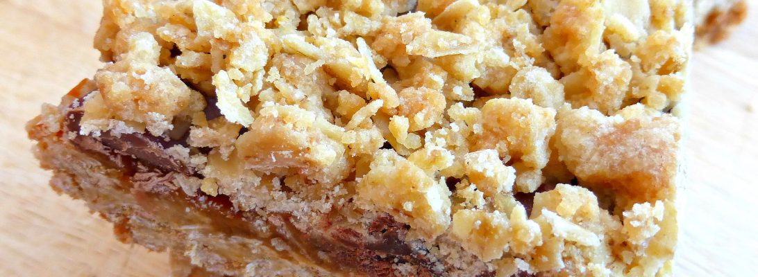Oat Caramel Chocolate Traybake Squares