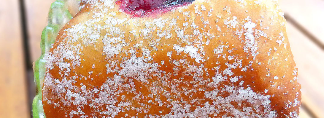 Doughnuts with Homemade Fruit of the Forest Jam