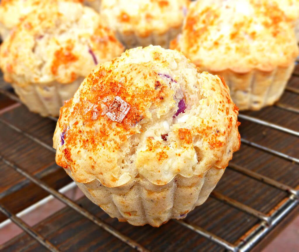 Cottage Cheese and Red Onion Muffins (Gluten Free and Low Fat)