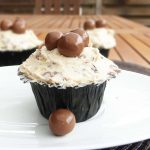 Malteser Chocolate Cupcakes with Malteser Buttercream Frosting