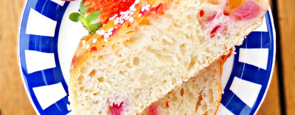 Strawberry and Vanilla Overnight Braid Loaf
