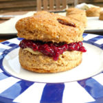 Wholemeal and Spelt Cinnamon and Sultana Scones with Homemade Raspberry Jam