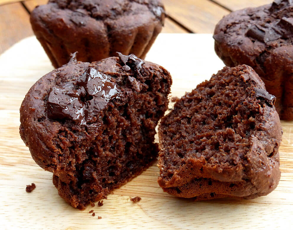 Fudgy Gluten Free Chocolate Muffins