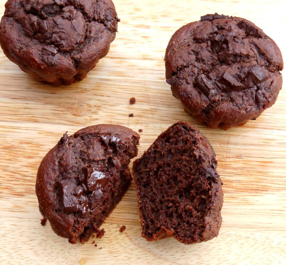 Fudgy Gluten Free Chocolate Muffins