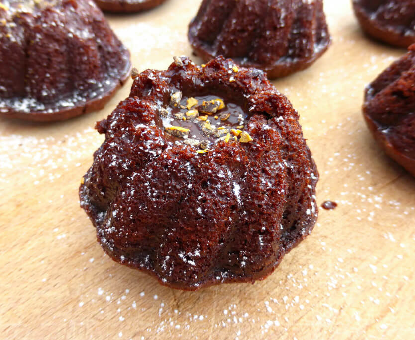 Mini Bundt Nutella Lava Cakes