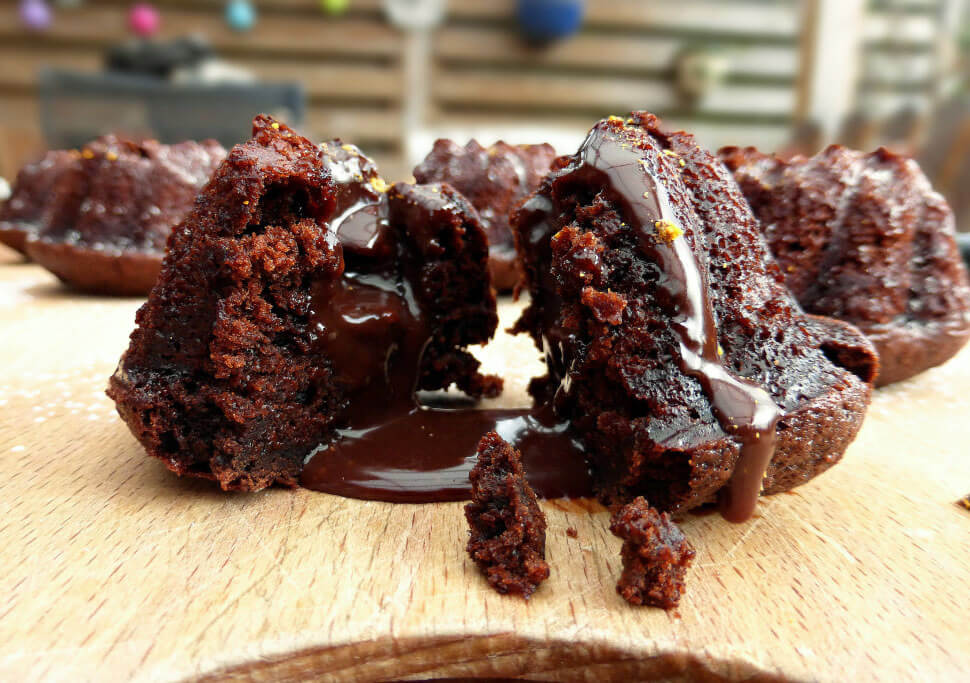 Mini Bundt Nutella Lava Cakes