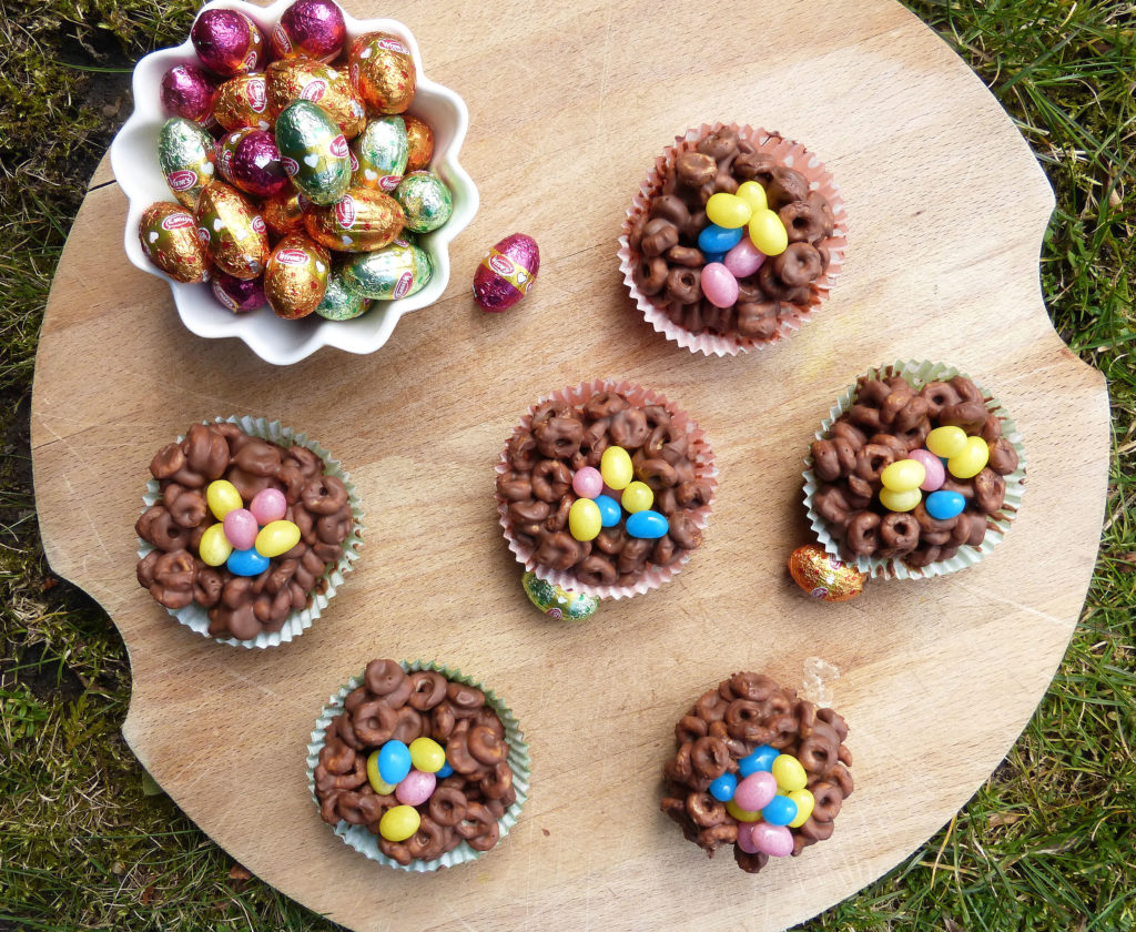 Chocolate Cheerio Easter Nests
