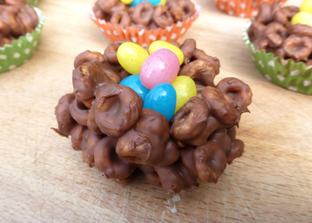 Chocolate Cheerio Easter Nests