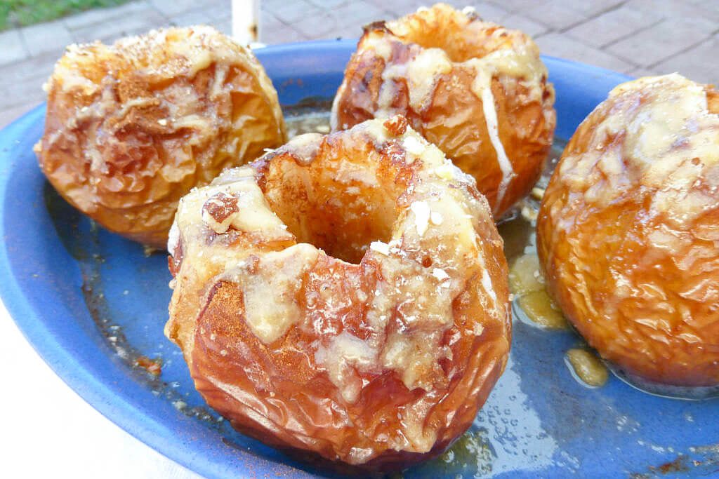 Lighter Baked Apples with Easy Homemade Caramel Sauce