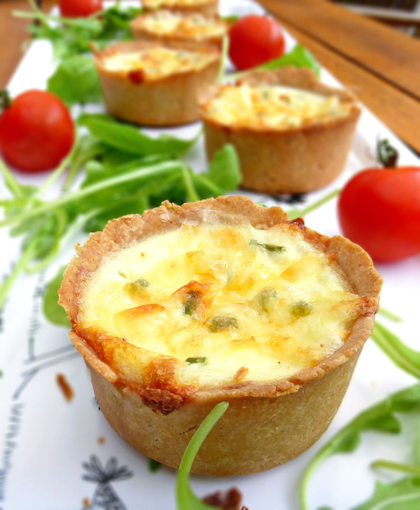 Gluten Free Mini Quiches with Cottage Cheese and Chives