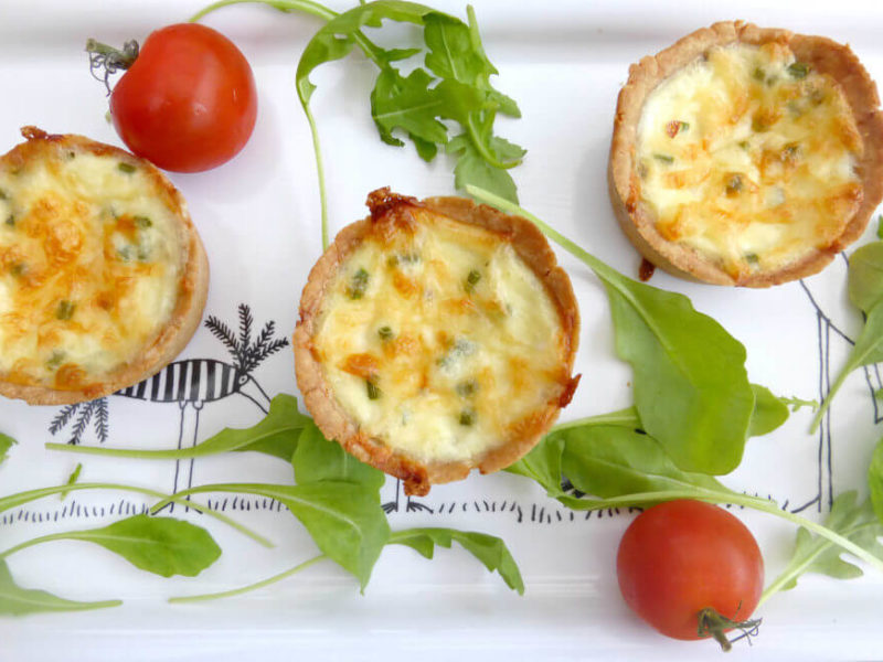 Gluten Free Mini Quiches with Cottage Cheese and Chives