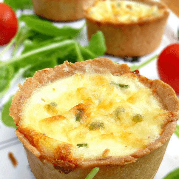 Gluten Free Mini Quiches with Cottage Cheese and Chives