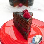 Rich Chocolate and Fresh Raspberry Layer Cake