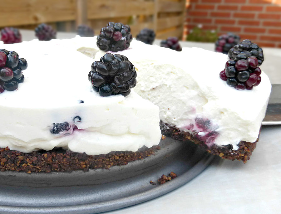 Wild Blackberry and Mascarpone Cream Pie (Gluten Free)