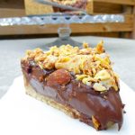 Chocolate Silk Pie with a Peanut Butter Granola Topping (gluten free)