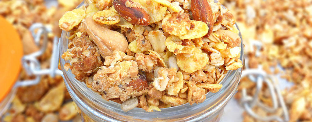 Peanut Butter, Oat and Cornflake Granola (Gluten Free)