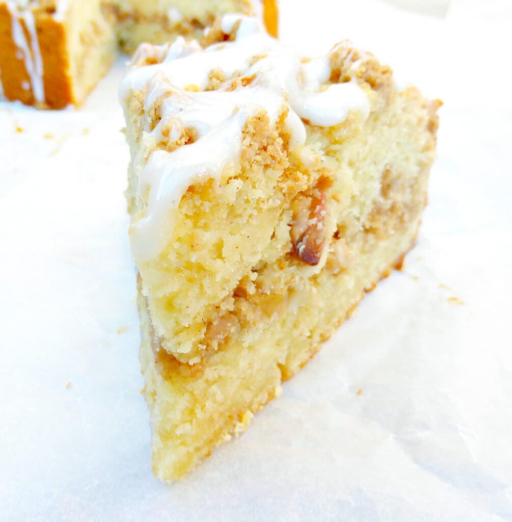 Cinnamon Apple Streusel Cake with a Greek Yoghurt Drizzle (Gluten Free)