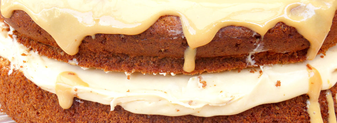 Autumn Ginger Caramel Cake with a Caramel Glaze