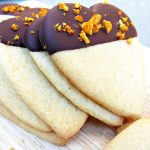 Ginger Spiced Butter Cookies Dipped in Dark Chocolate