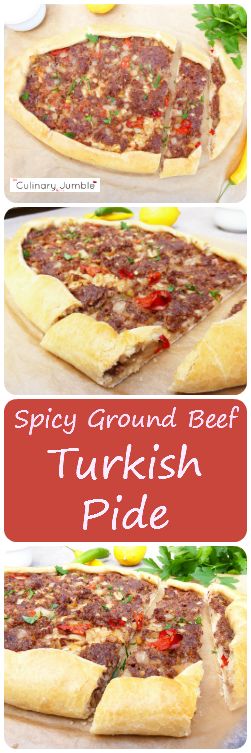 Spicy Turkish Pide with Ground Beef and Chillies