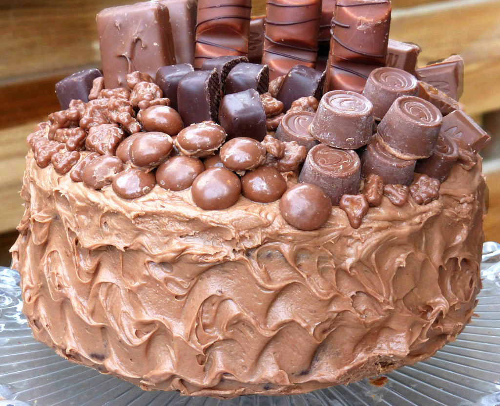 Chocolate Overload Layer Cake With Nutella Cream Cheese Frosting