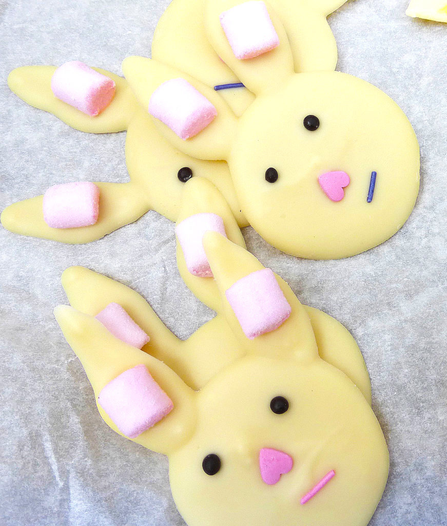 Two White Chocolate Easter Treats: Forlorn Bunnies and Eggy Bark