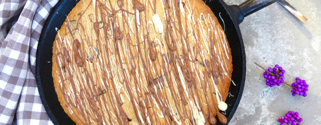 Double Chocolate Chunk Skillet Cookie (Gluten Free)