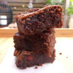 Ridiculously Gooey Fudgy Milk Chocolate Cherry Brownies