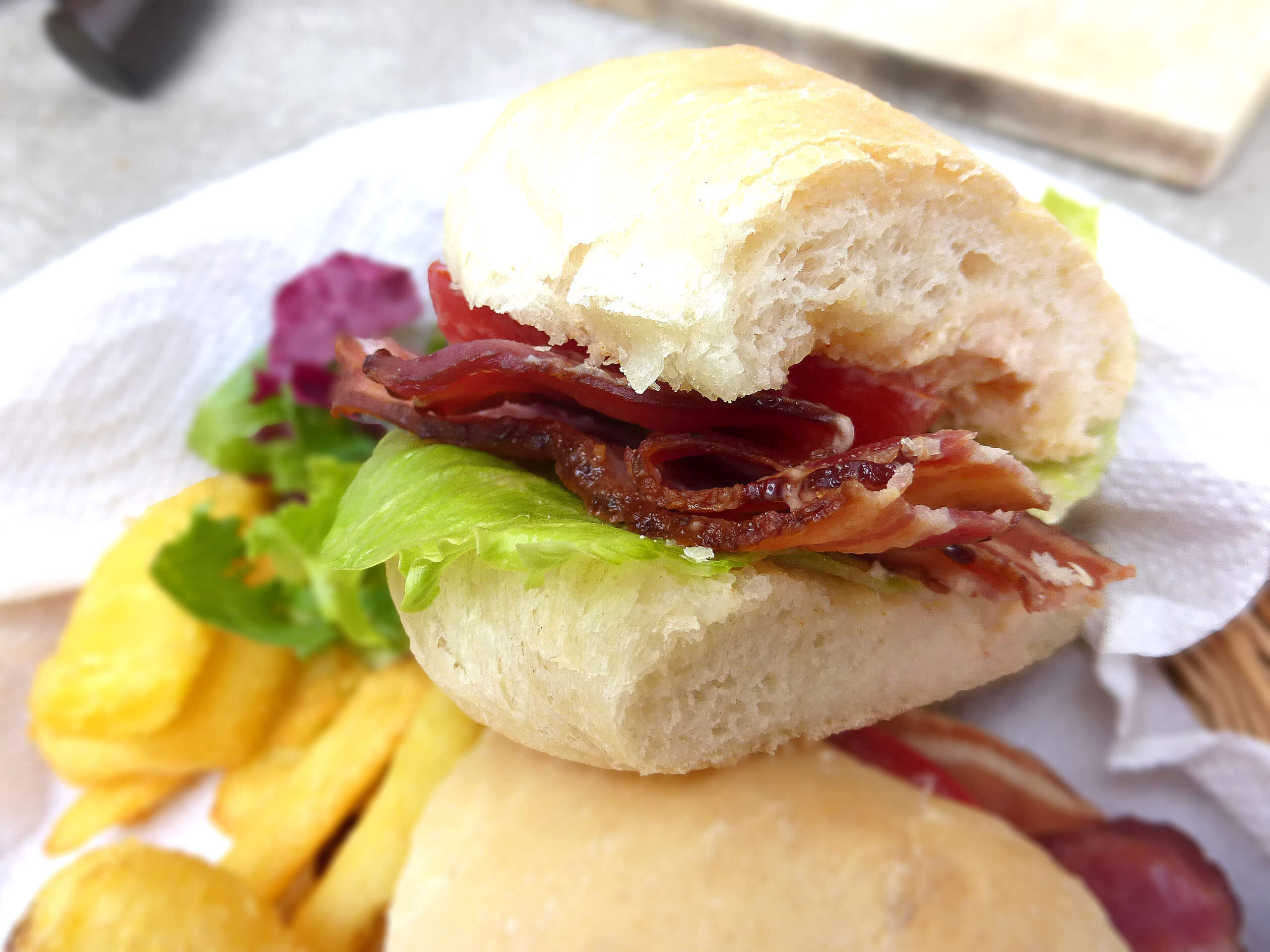 The Best BLT in Homemade Buns with Smoky Chilli Mayo