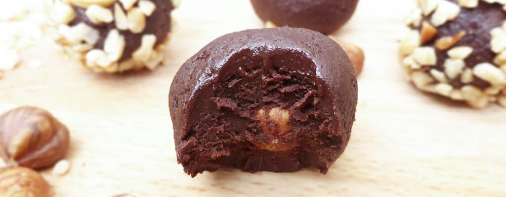 Dark Chocolate Avocado Hazelnut Truffles