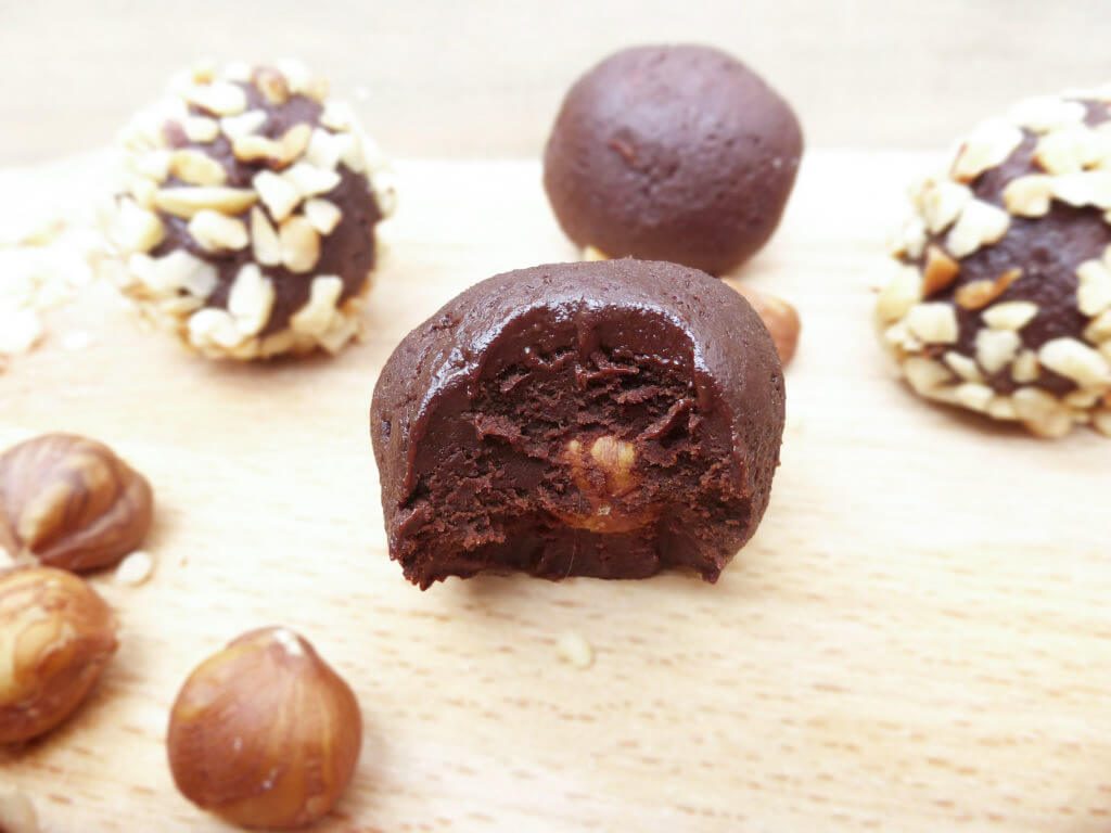 Dark Chocolate Avocado Hazelnut Truffles