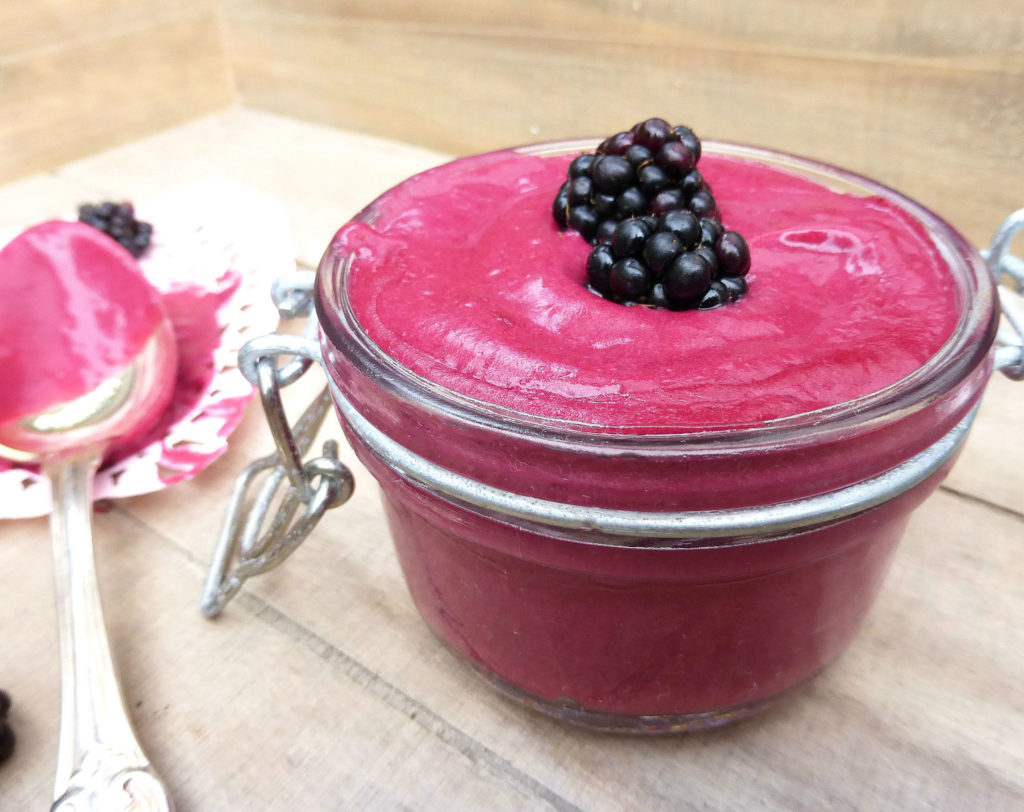 Homemade Blackberry Curd (reduced sugar and butter)
