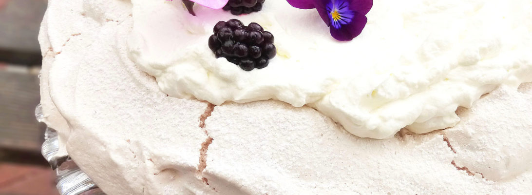 Homemade Blackberry Curd Pavlova (from scratch)