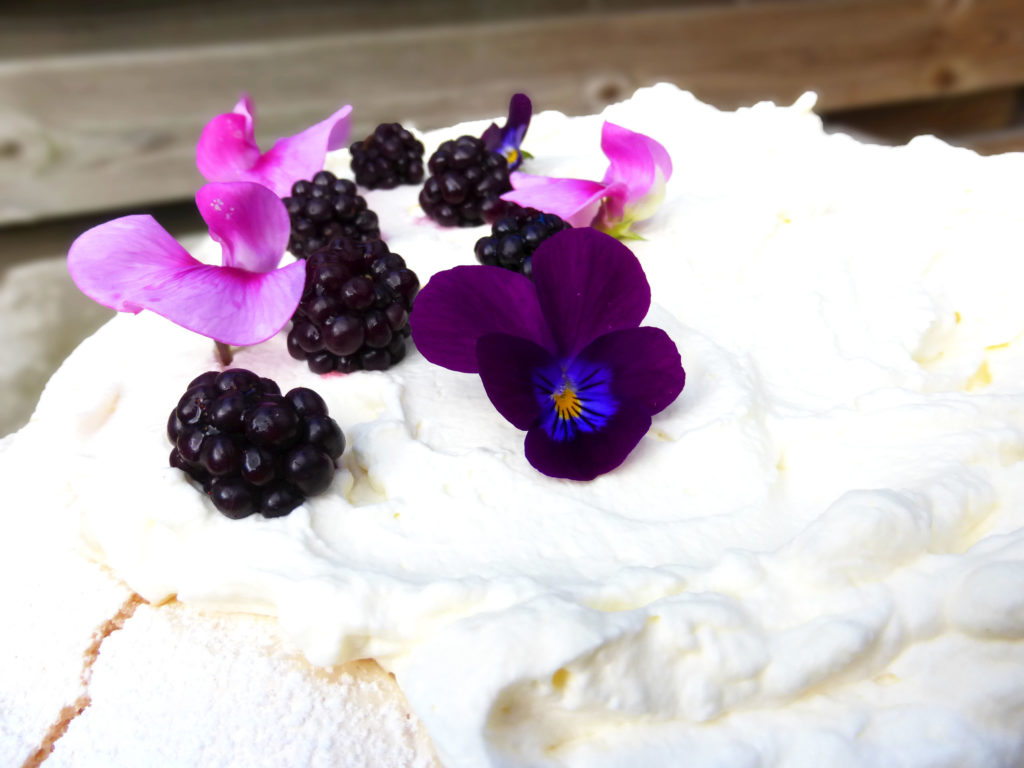 Homemade Blackberry Curd Pavlova (from scratch)