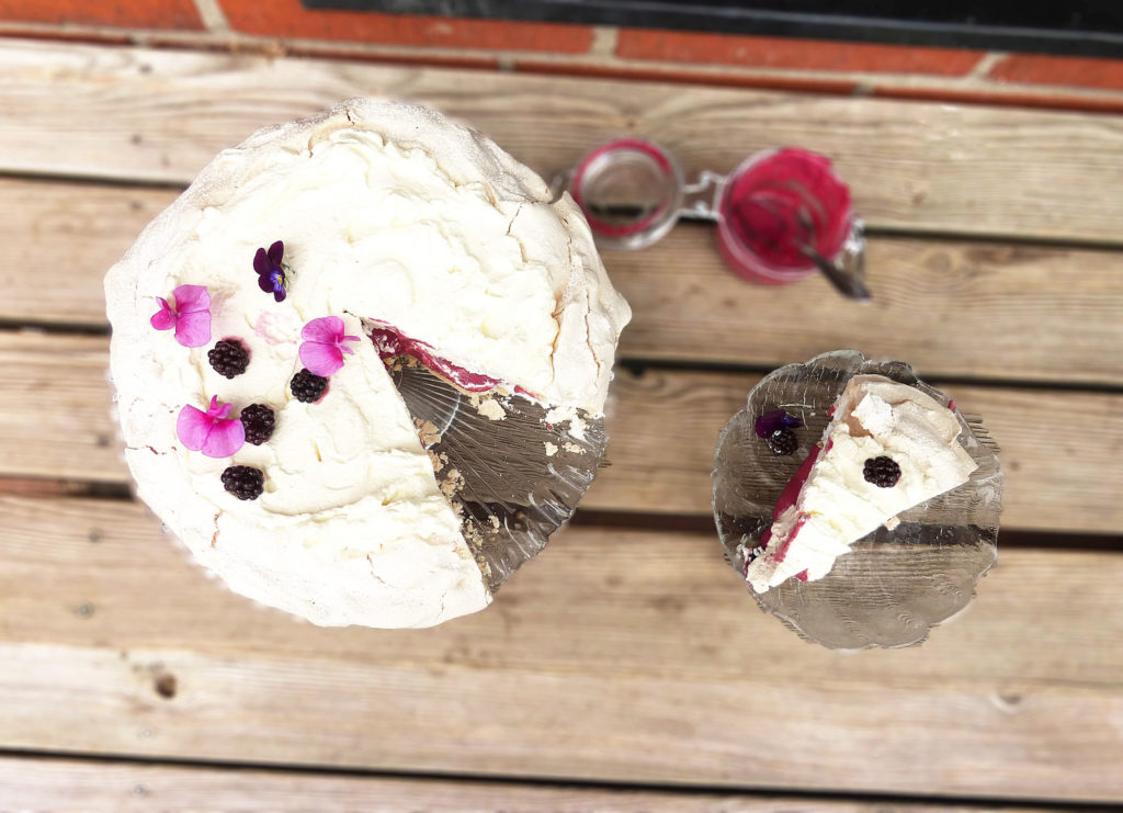 Homemade Blackberry Curd Pavlova (from scratch)