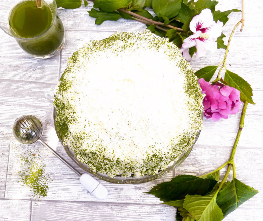 Gluten Free Coconut and Matcha Cream Cake (gluten free)