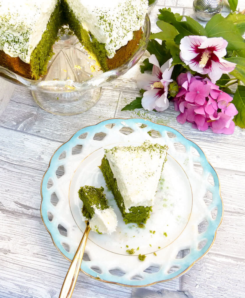 Gluten Free Coconut and Matcha Cream Cake (gluten free)