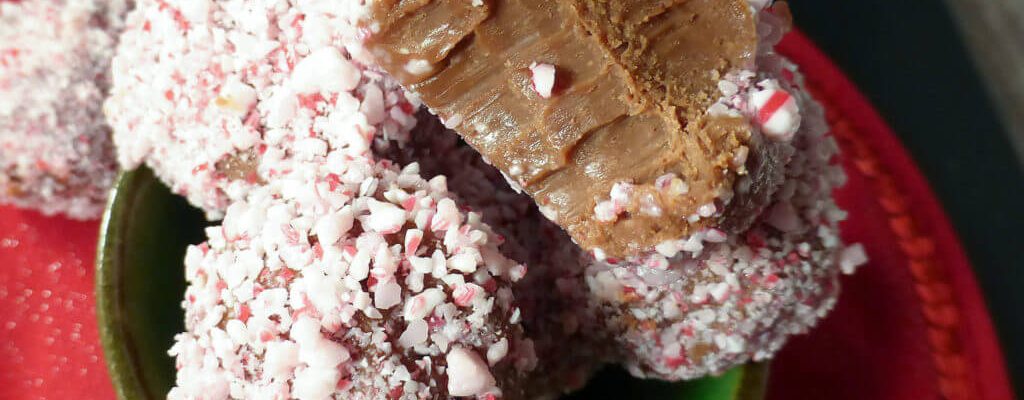 Candy Cane Milk Chocolate Truffles (with just 4 ingredients)