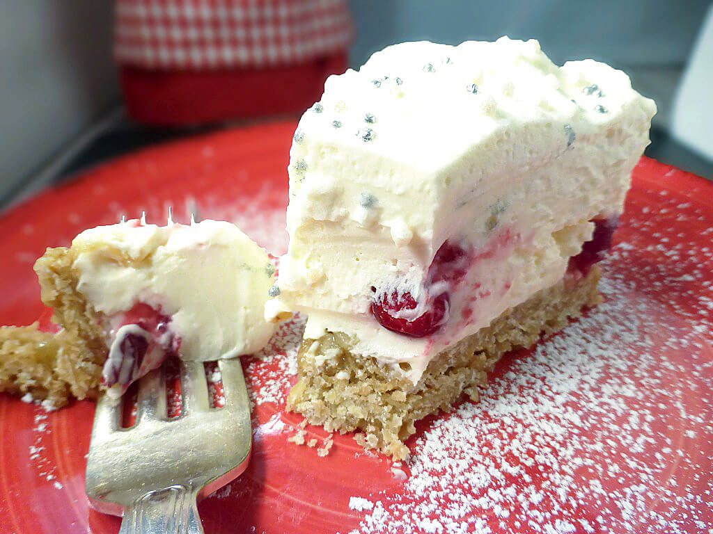 White Chocolate Truffle Cranberry Cheesecake