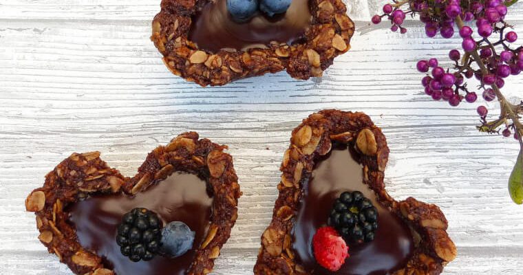 Gluten Free Chocolate Oat Cookie Cups with Chocolate Ganache Filling