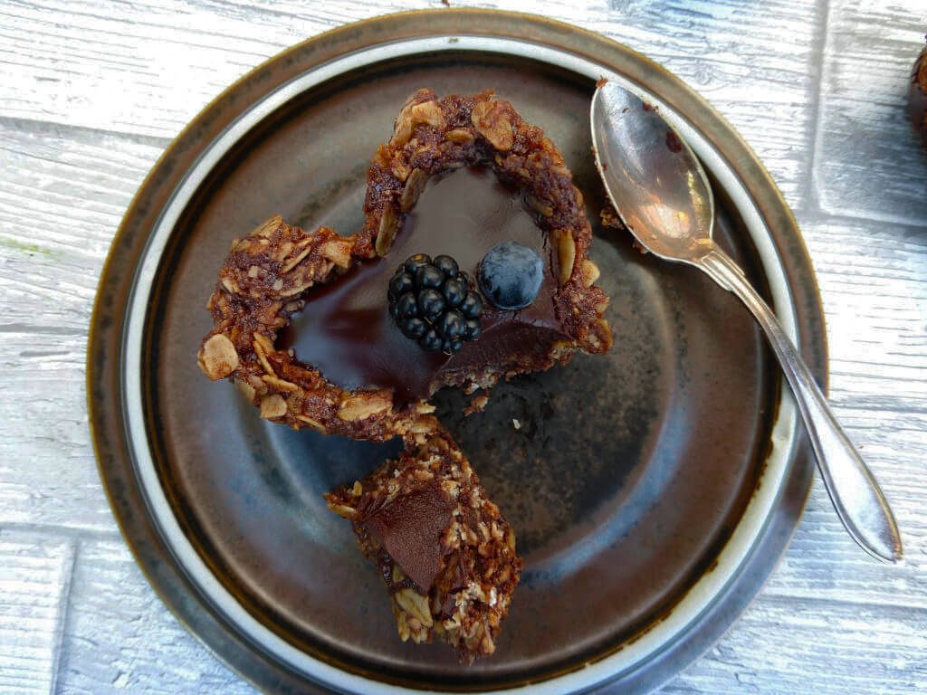 Gluten Free Chocolate Oat Cookie Cups with Chocolate Ganache Filling