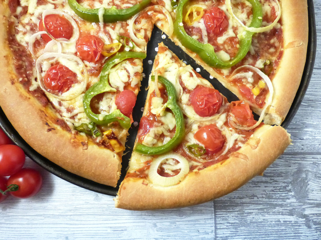 Pepper, Tomato and Chilli Pizza with a Homemade Spelt Crust